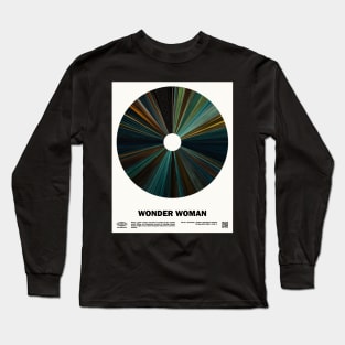 minimal_Wonder_woman Warp Barcode Movie Long Sleeve T-Shirt